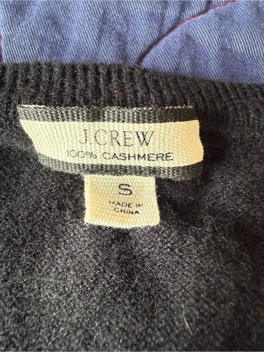J. Crew 100% Cashmere Black Relaxed V-Neck Sweater Small